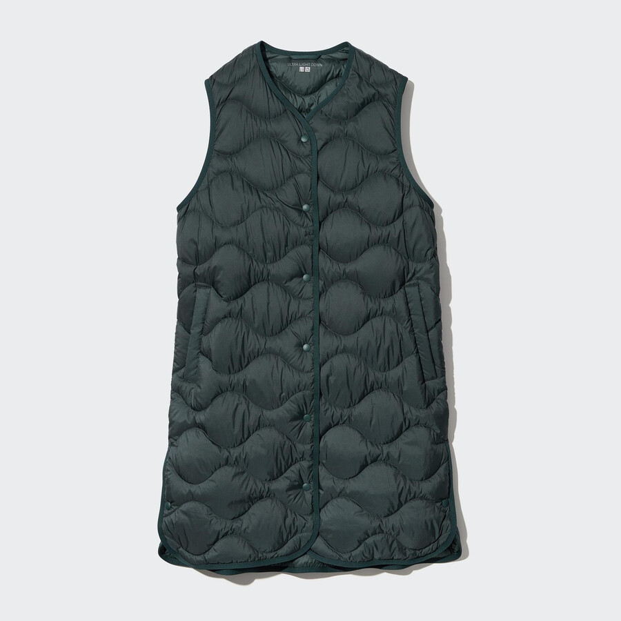 dark green womens uniqlo ultra light down jackets
