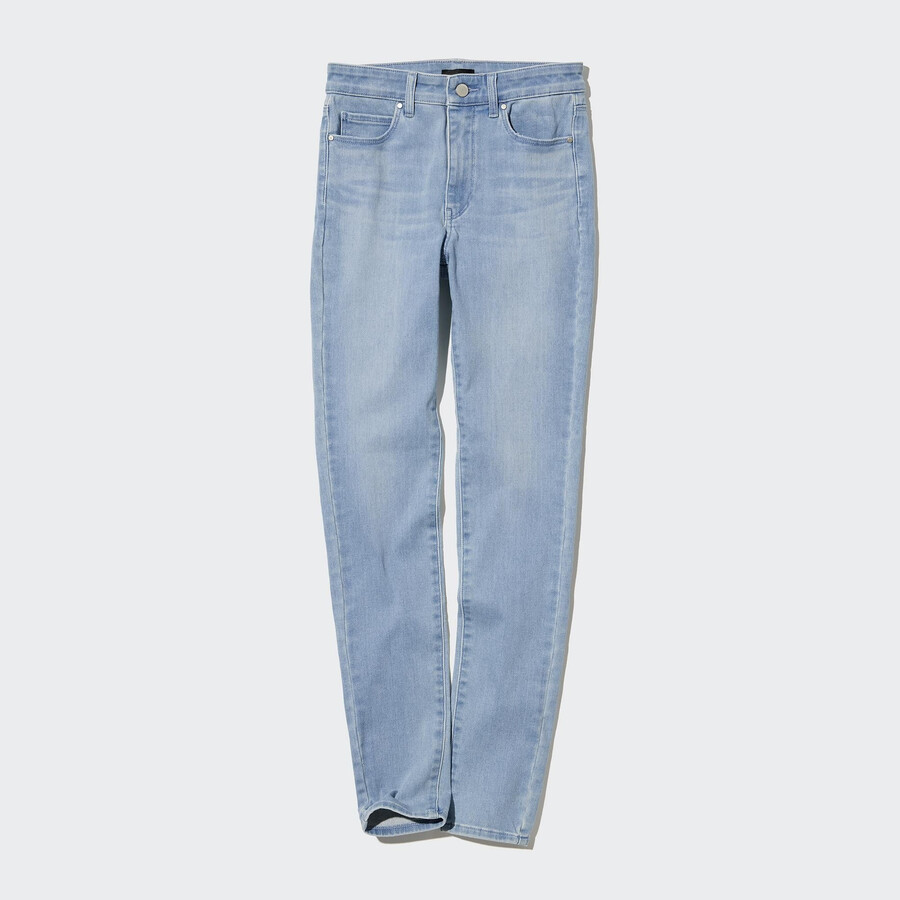 blue uniqlo ultra stretch high rise skinny fit womens jeans