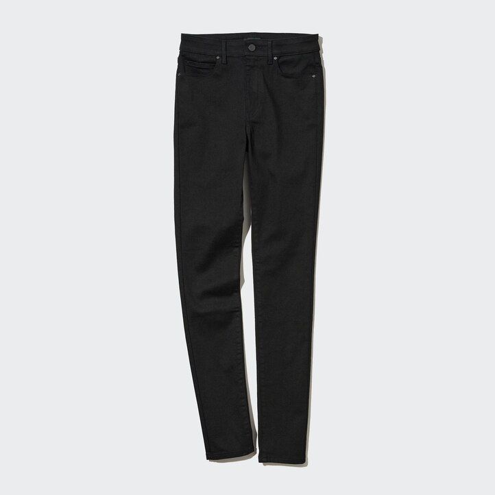 blue uniqlo ultra stretch high rise skinny fit womens jeans