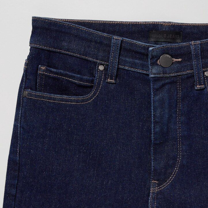 black womens uniqlo ultra stretch high rise skinny fit jeans