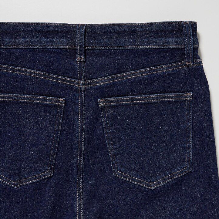 black womens uniqlo ultra stretch high rise skinny fit jeans