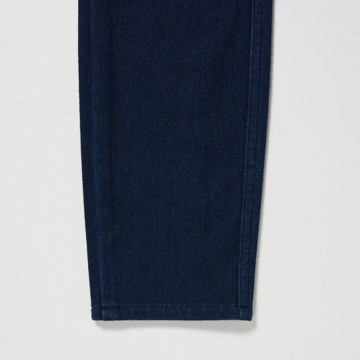 womens uniqlo ultra stretch high rise cropped jeans blue