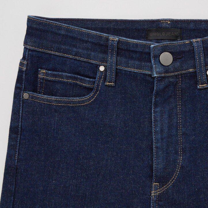 womens uniqlo ultra stretch high rise skinny fit jeans navy