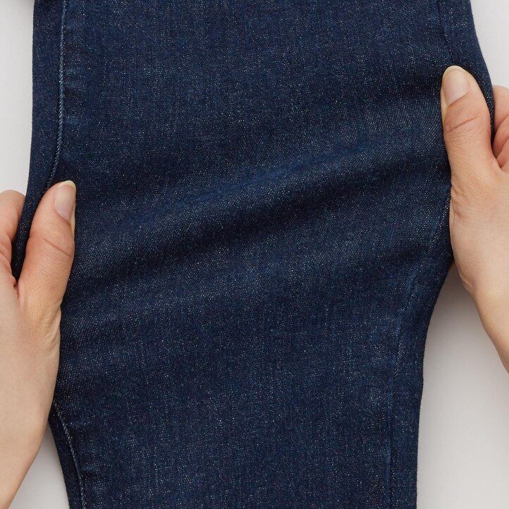 womens uniqlo ultra stretch high rise skinny fit jeans navy