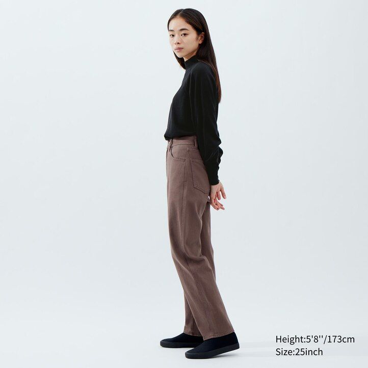 olive womens uniqlo curved jeans