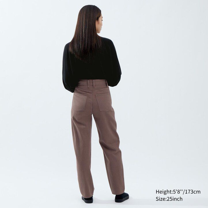 olive womens uniqlo curved jeans