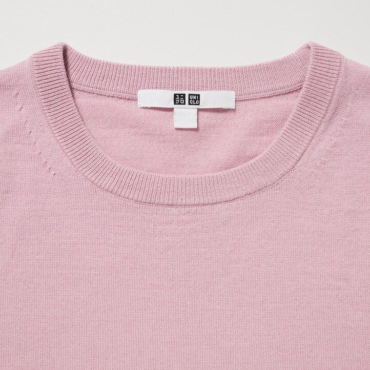 womens uniqlo 100pct extra fine merino crew neck jumpers blue
