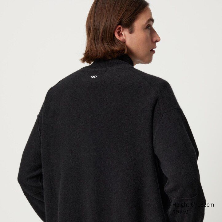 womens uniqlo 100pctshmere high neck jumpers black
