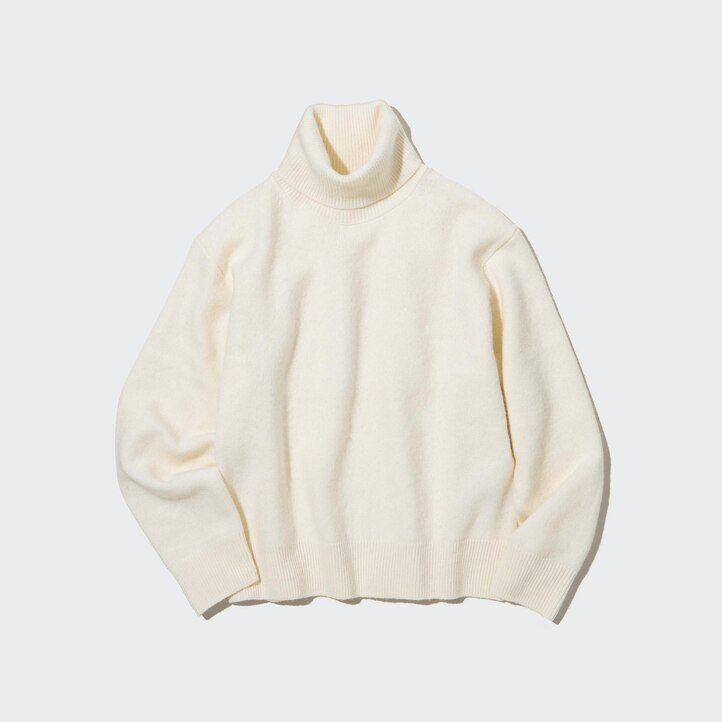 pink womens uniqlo 100pct lambswool jumpers