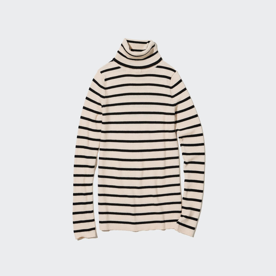 white womens uniqlo 100pct extra fine merino ribbed jumpers