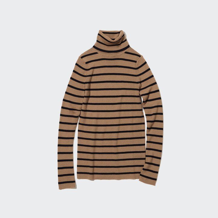 white womens uniqlo 100pct extra fine merino ribbed jumpers