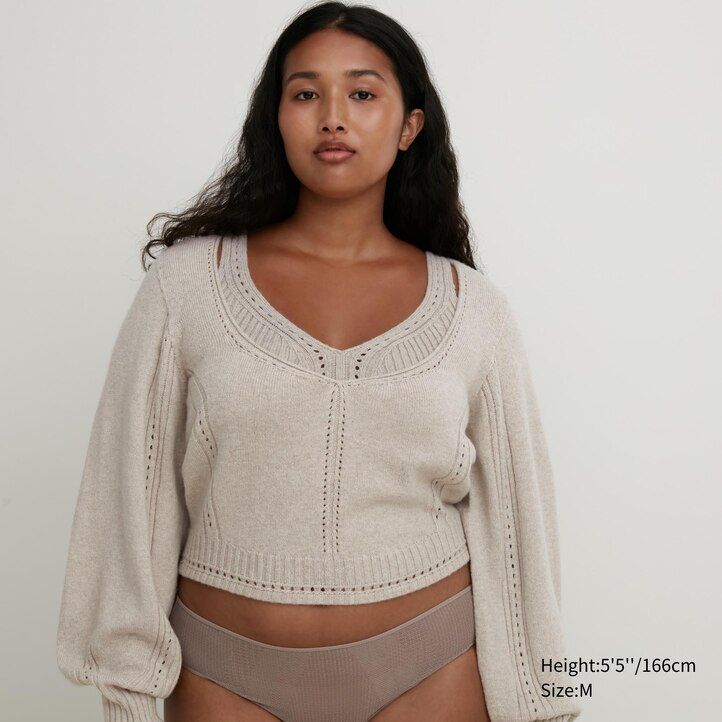 womens uniqlo 3d knit seamless ribbed jumpers dark grey