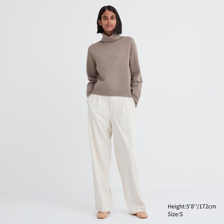 uniqlo 3d knit seamless souffle yarn womens jumpers beige