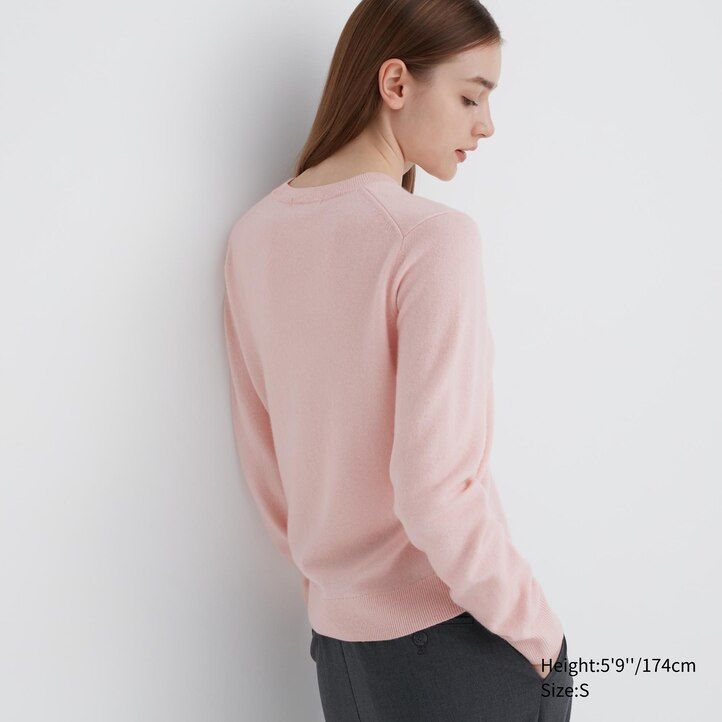 uniqlo 100pctshmere crew neck womens jumpers beige