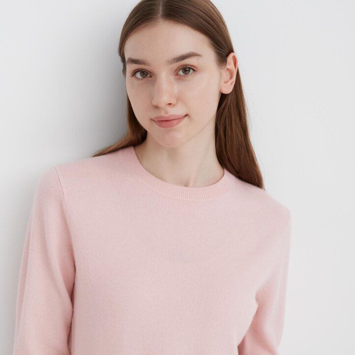 uniqlo 100pctshmere crew neck womens jumpers beige
