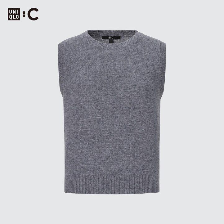 pink womens uniqlo 100pctshmere crew neck cropped sweater jumpers