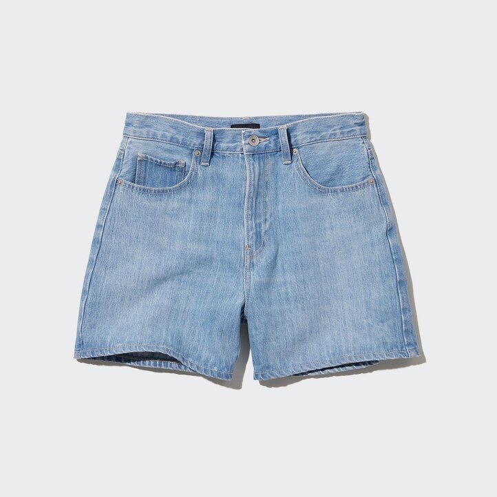 womens uniqlo denims shorts blue