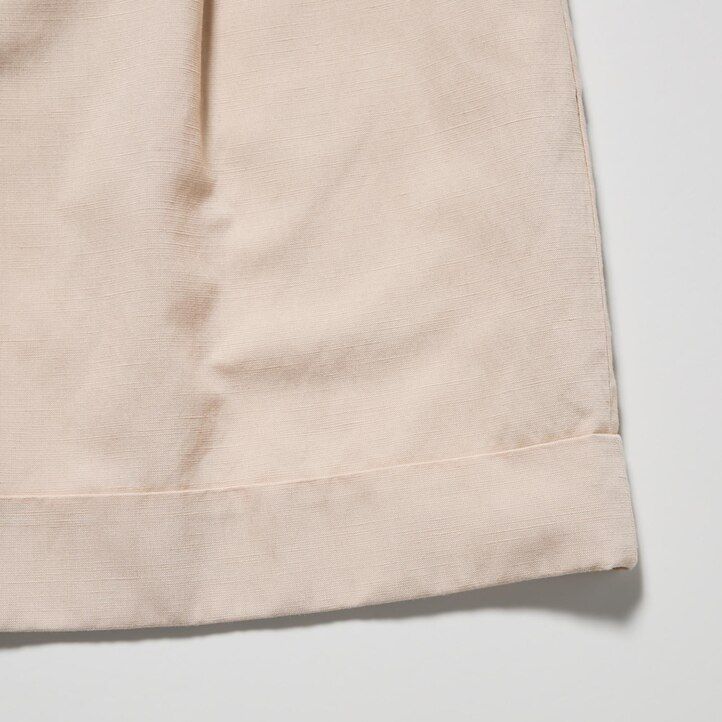 uniqlo linen blend high waisteds womens shorts white