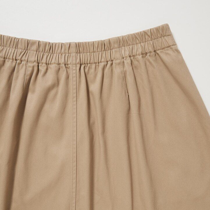 uniqlo cotton midi womens skirts beige