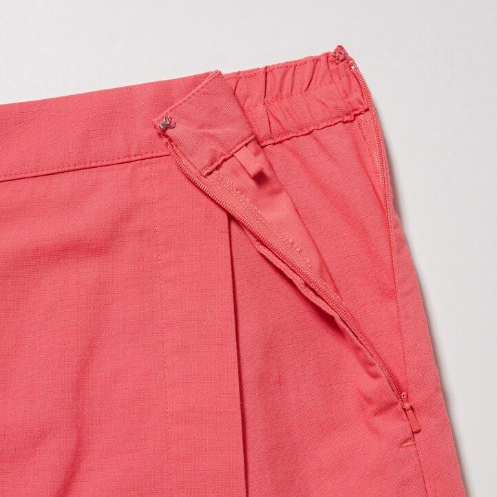 pink womens uniqlo linen blend skort skirts