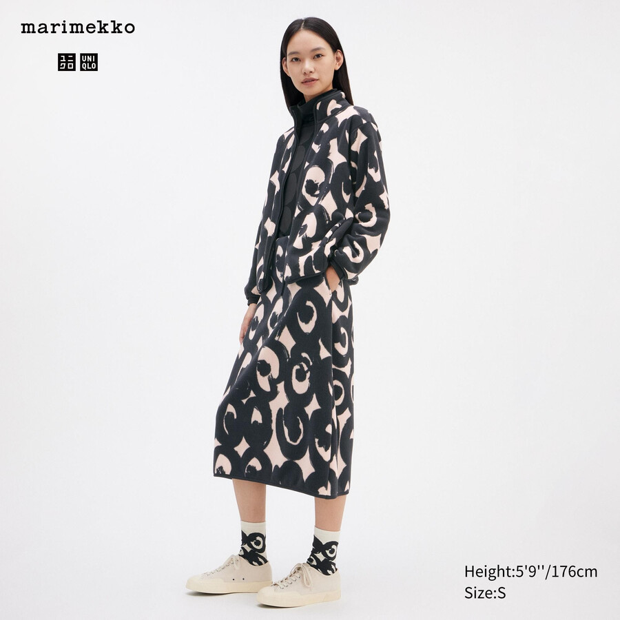 uniqlo fleece womens skirts black