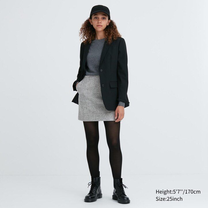grey uniqlo tweed mini womens skirts