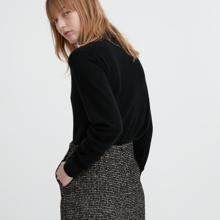 grey uniqlo tweed mini womens skirts