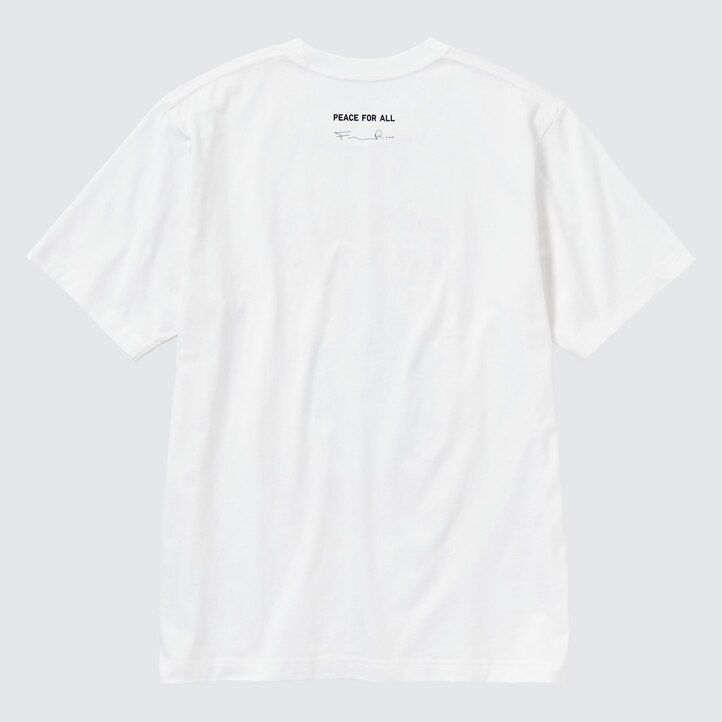 white womens uniqlo peace for all graphic francesco risso t shirts