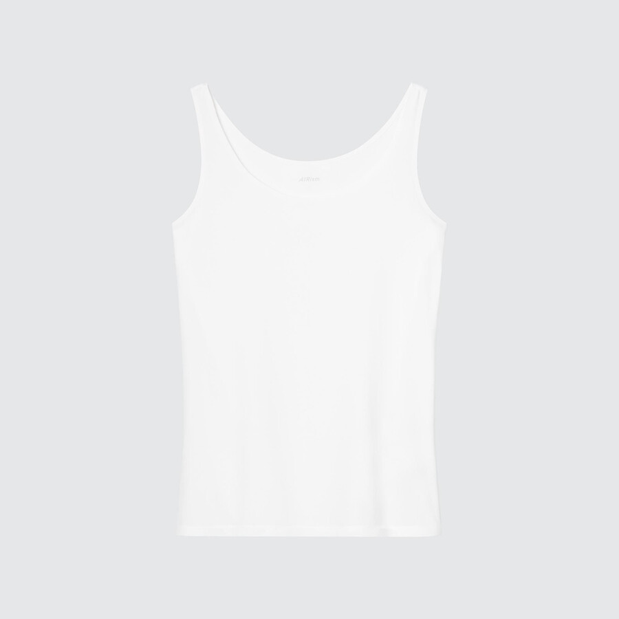 white uniqlo airism sleeveless womens t shirts