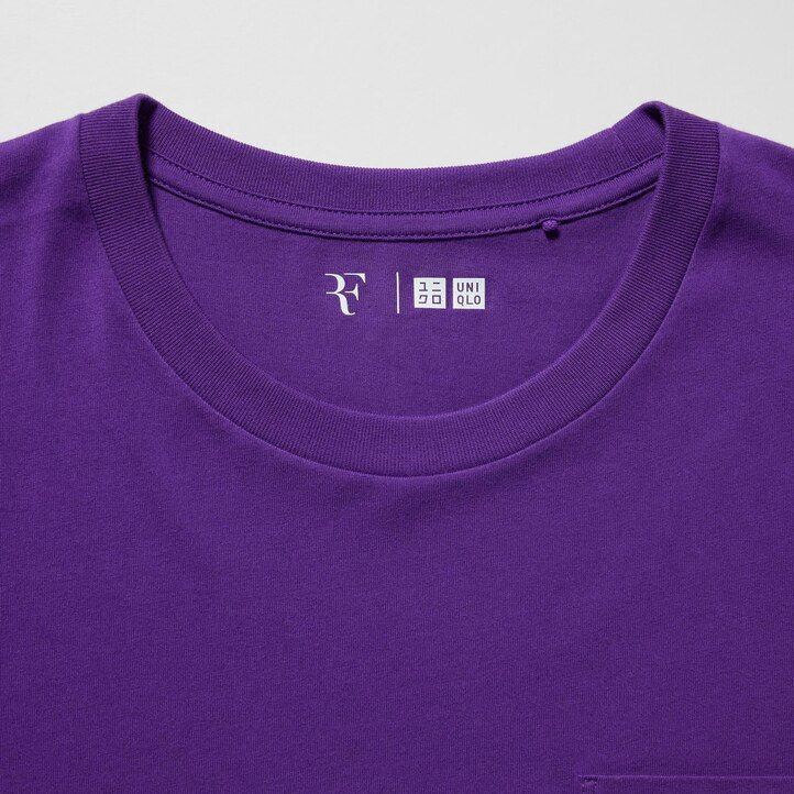 purple womens uniqlo roger federer rf graphic t shirts