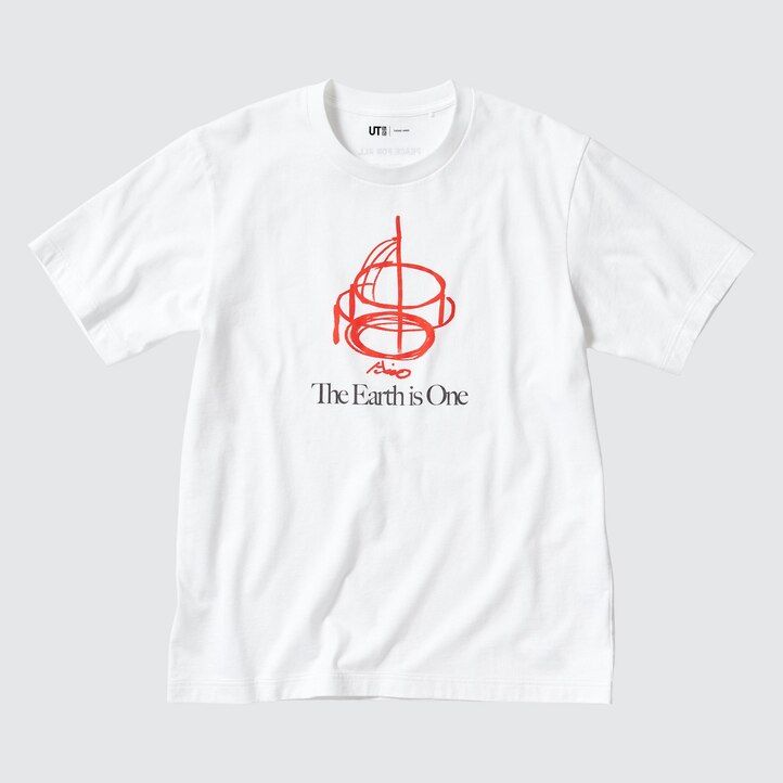white uniqlo peace for all graphic tadao ando womens t shirts
