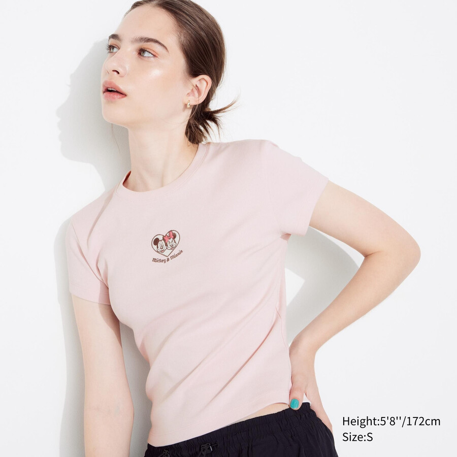 pink uniqlo disney collection mini ut graphic womens t shirts