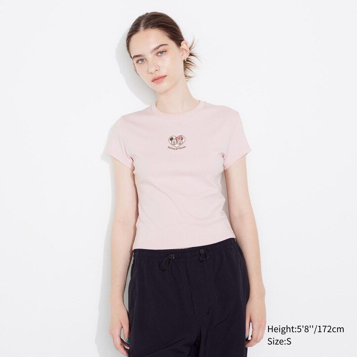 pink uniqlo disney collection mini ut graphic womens t shirts