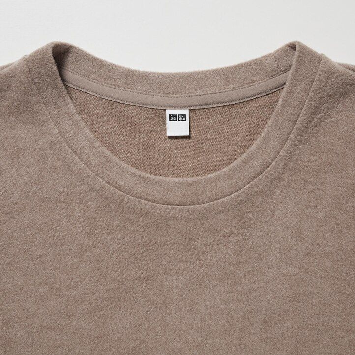 green womens uniqlo heattech fleece crew neck sleeved thermal t shirts