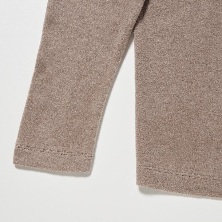green womens uniqlo heattech fleece crew neck sleeved thermal t shirts