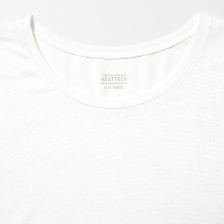 uniqlo heattech crew neck sleeved thermal womens t shirts white