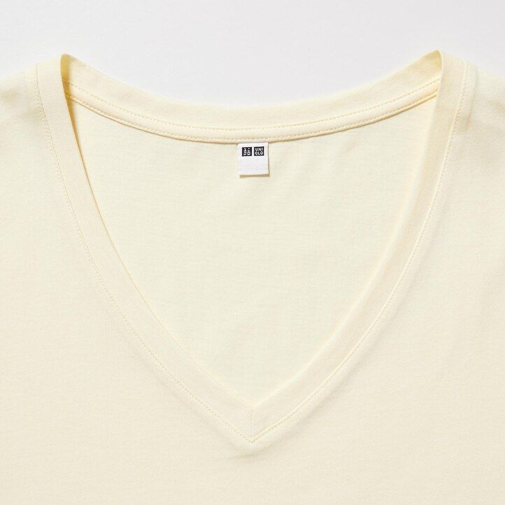 green womens uniqlo 100pct supima cotton v neck t shirts