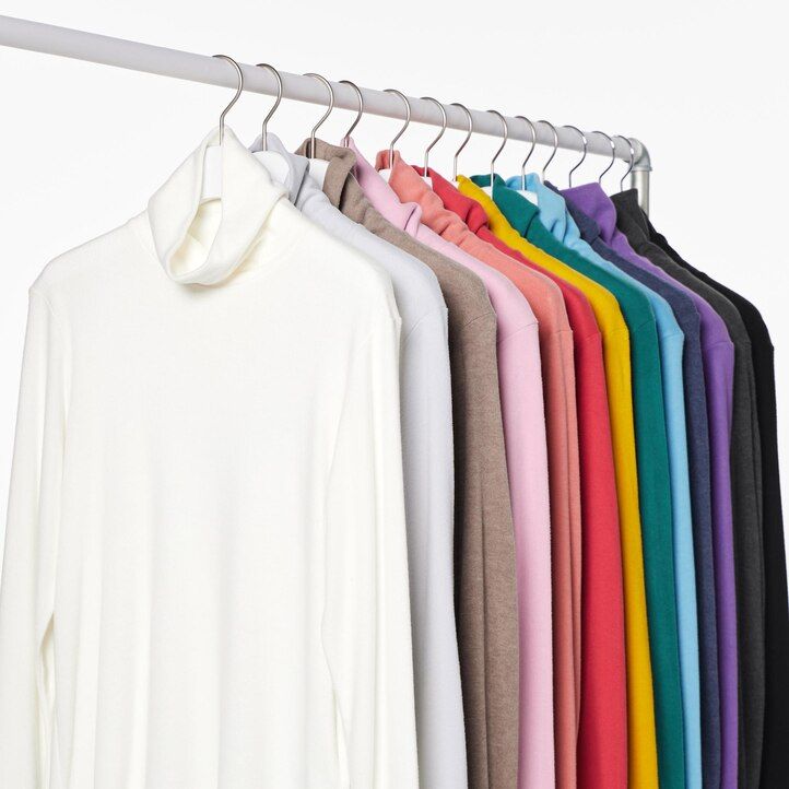 red uniqlo heattech fleece sleeved thermal womens t shirts