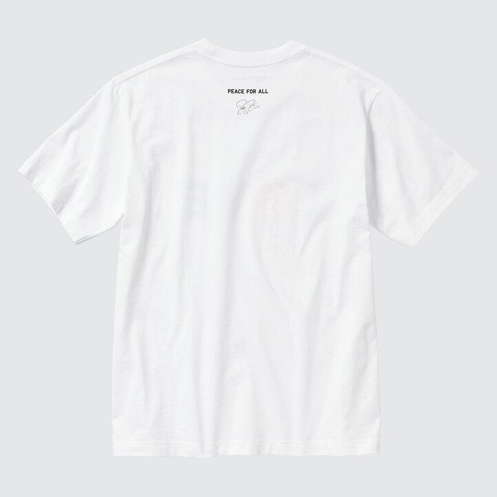 uniqlo peace for all graphic roger federer womens t shirts white