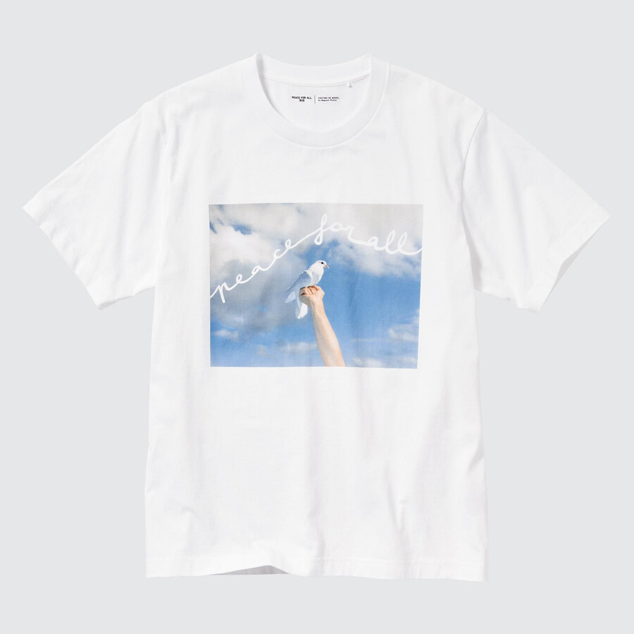 womens uniqlo peace for all graphic cristina de middel t shirts white