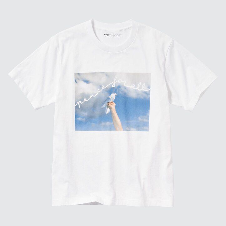 womens uniqlo peace for all graphic cristina de middel t shirts white
