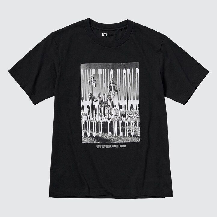 black uniqlo peace for all graphic kosuke kawamura womens t shirts