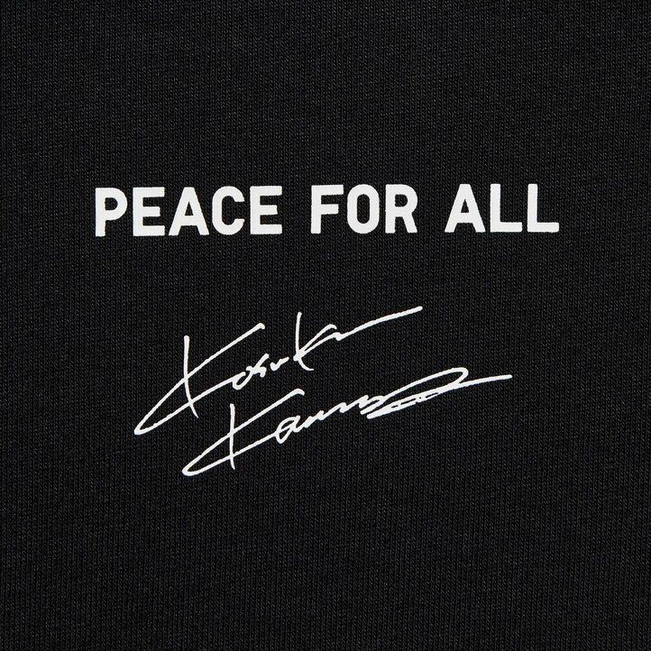 black uniqlo peace for all graphic kosuke kawamura womens t shirts