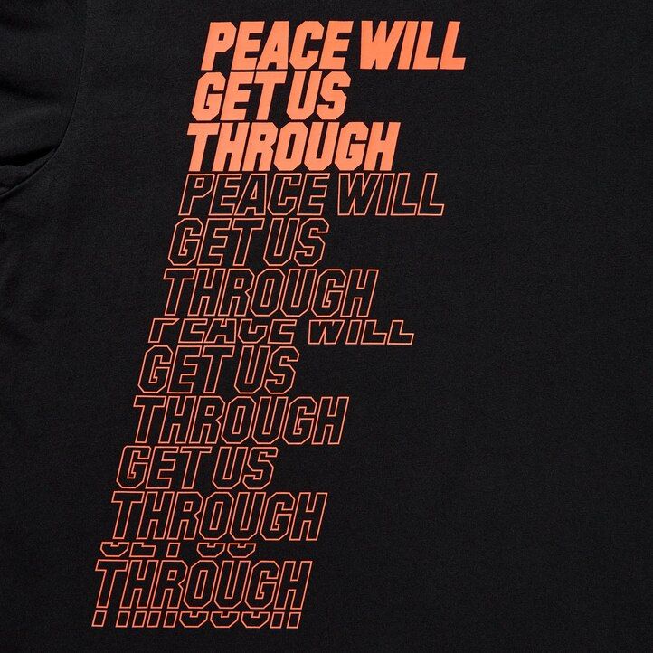 black womens uniqlo peace for all graphic shingo kunieda t shirts