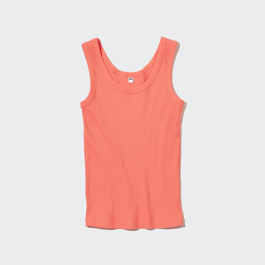 uniqlo ribbed tank womens t shirts orange