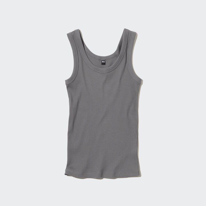 uniqlo ribbed tank womens t shirts orange