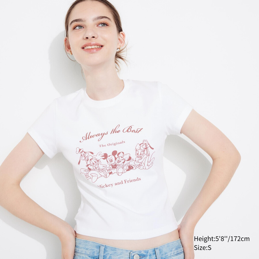 white womens uniqlo disney collection mini ut graphic t shirts