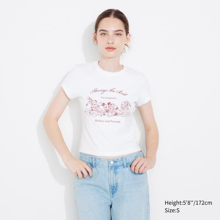 white womens uniqlo disney collection mini ut graphic t shirts