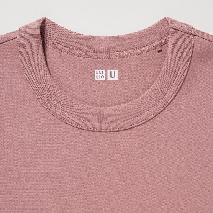 womens uniqlo crew neck sleeved t shirts white