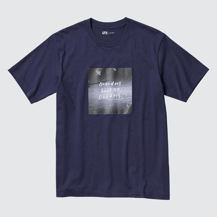 navy uniqlo peace for all graphic ayumu hirano womens t shirts